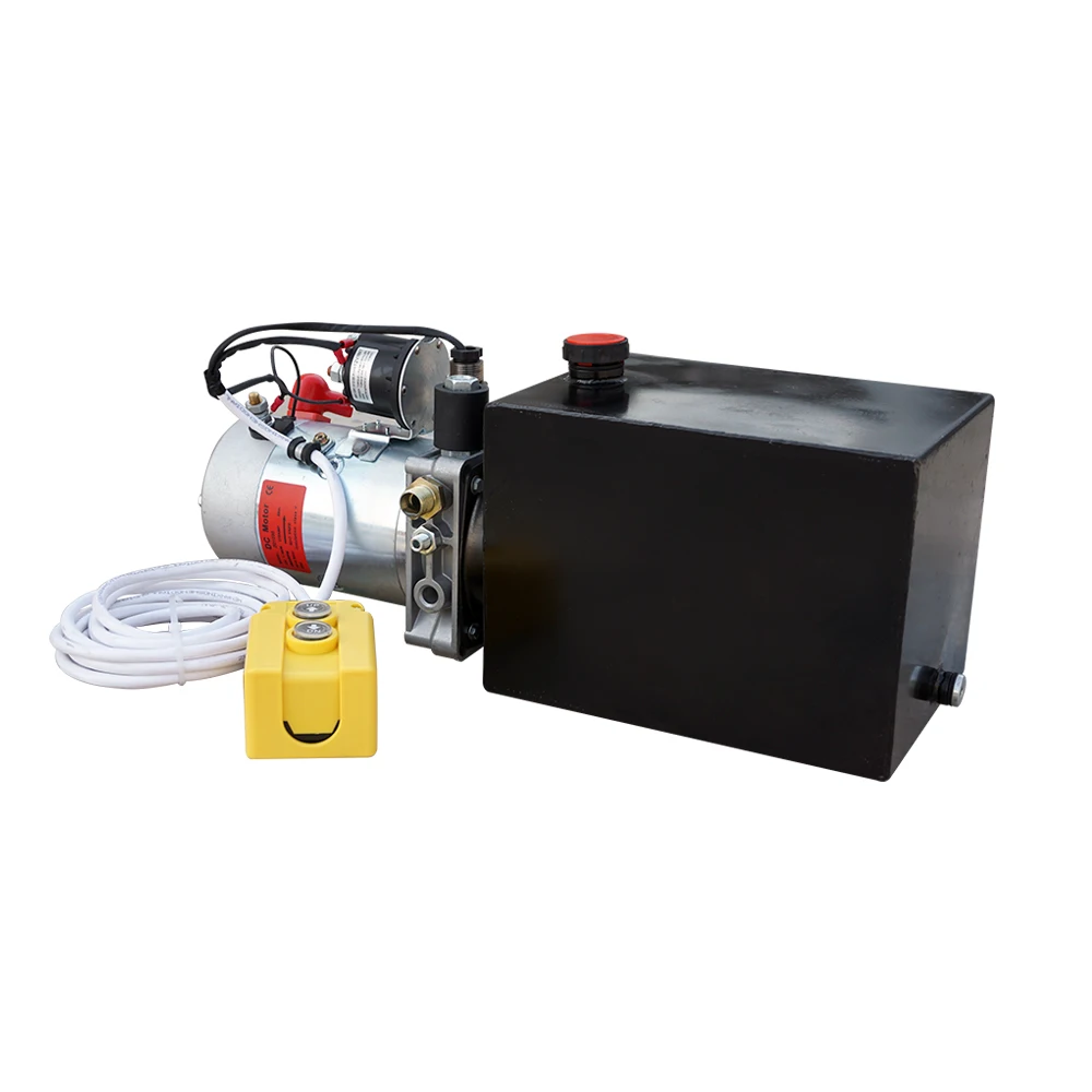 

ECO-SOURCES High Quality 8L Single Acting Hydraulic Pump 12V Dump Trailer- 8 Quart 3200 PSI Max