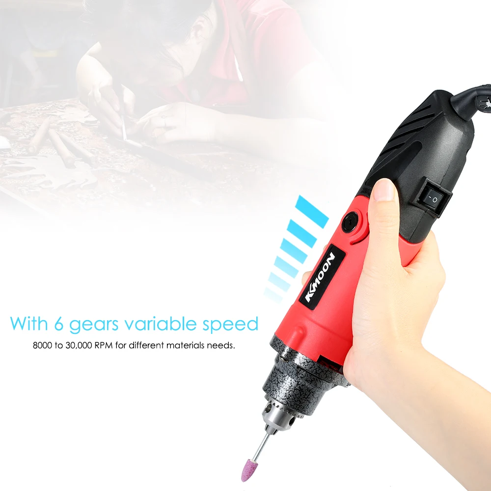 Electric Grinder Set 6-Speed Variable Speed Electric Drill Grinding Rotary Tool with 150pcs Accessories for Polishing Engraving