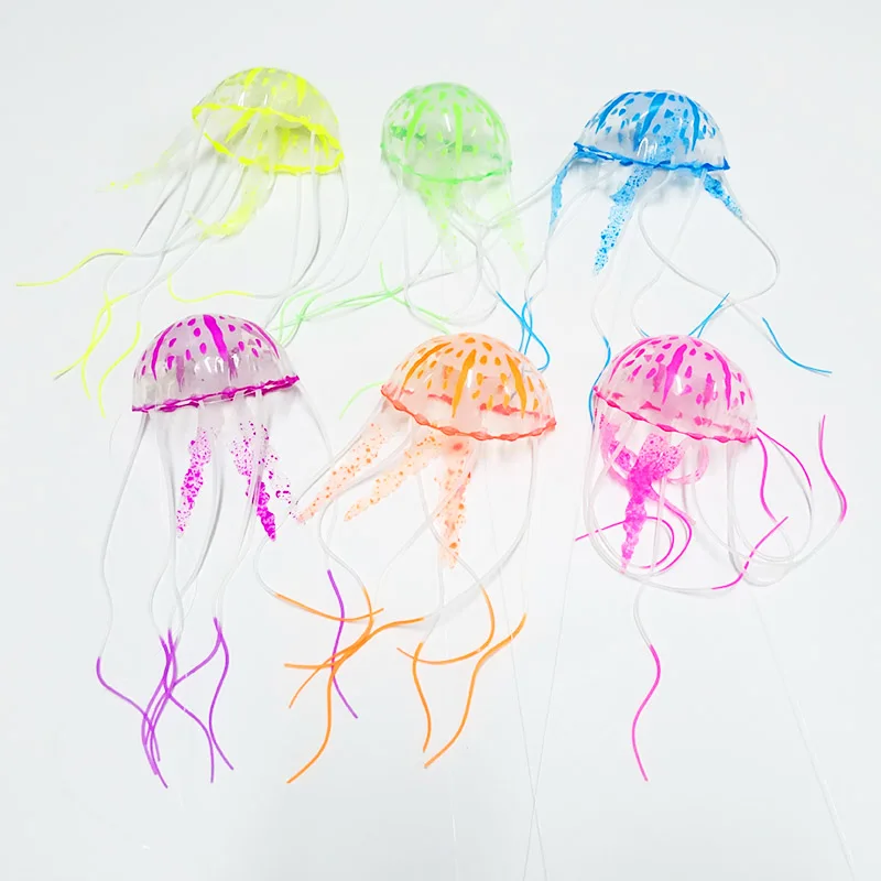 

Artificial Swim Glowing Effect Jellyfish Aquarium Decoration Fish Tank Underwater Live Plant Luminous Ornament Aquatic Landscape