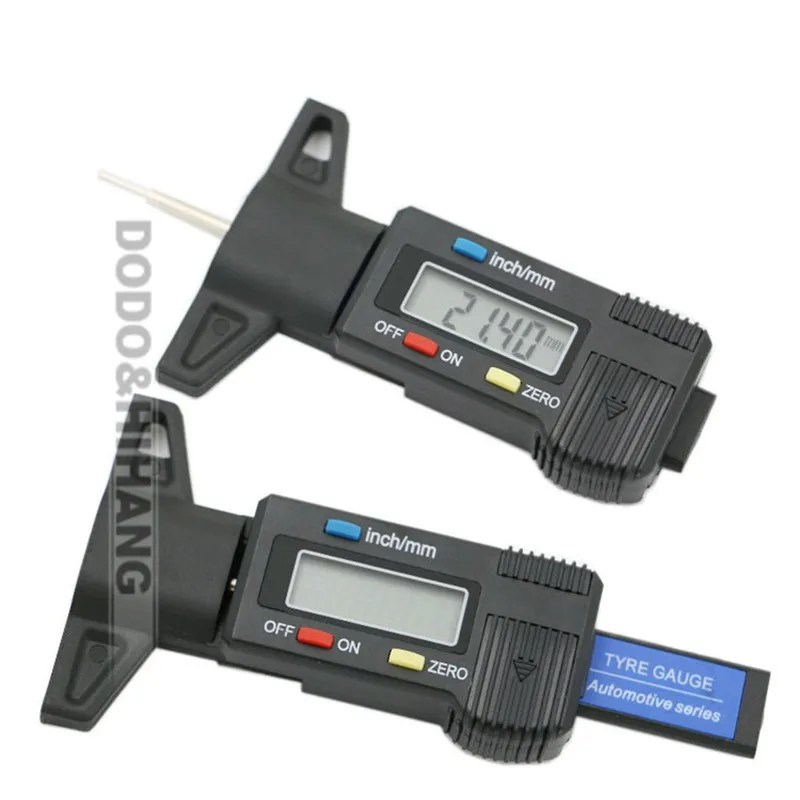 qstexpress601 New Car Tyre Digital Tread Brake Pad Shoe Gauge Depth Tester Guage Black Free Shipping (3)