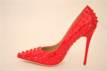 Sestito 2018 Women Pumps Pointed Toe High Heels Shoes Luxury Designer Rivets Shoes Wedding Bridal Shoes Women's Shoes With Heels Sestito 2018 Women Pumps Pointed Toe High Heels Shoes Luxury Designer Rivets Shoes Wedding Bridal Shoes Women's Shoes With Heels