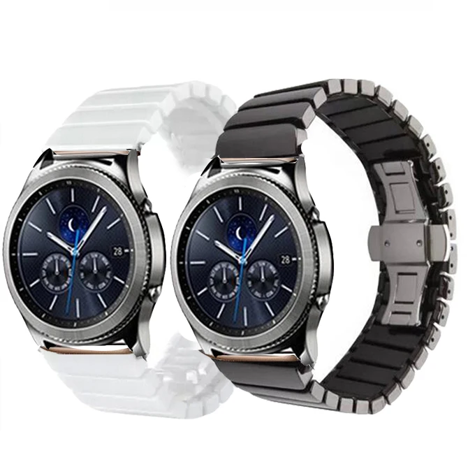 

22mm 20mm Ceramic huawei gt 2 band For Samsung Gear sport S2 Classic S3 Frontier galaxy watch 42mm 46mm huami amazfit bip strap
