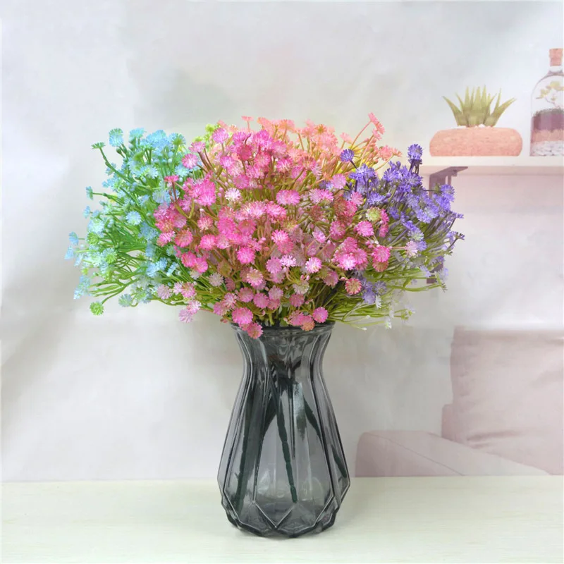 

1Pcs Artificial Gypsophila Flowers babysbreath Plastic Flower Bouquet for Wedding Home Party Decoration DIY Photo Props 52834