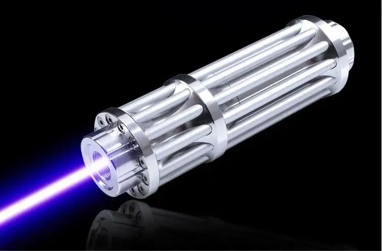 

NEW 50000m 405nm 447nm high power Blue Purple Laser Pointer Pen Burning matches Adjustable Focus lit cigarette+ 5 laser heads