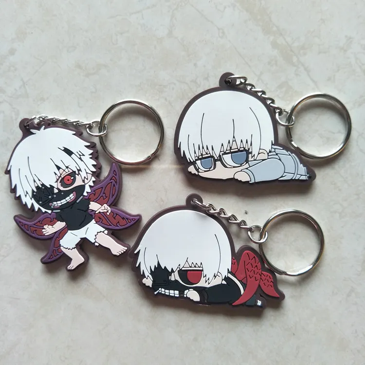 

Tokyo Ghoul Anime Model Action Figure Mobile Phone Schoolbag Car Rubber Keychain Pendant Gift 6cm