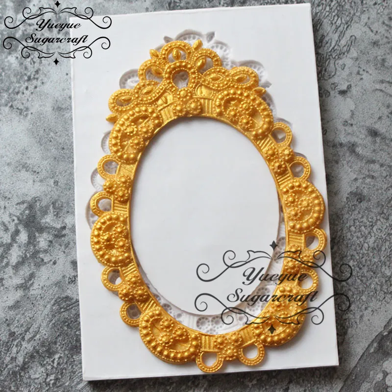 

Yueyue Sugarcraft 1 piece Frame silicone mold fondant mold cake decorating tools chocolate gumpaste mold