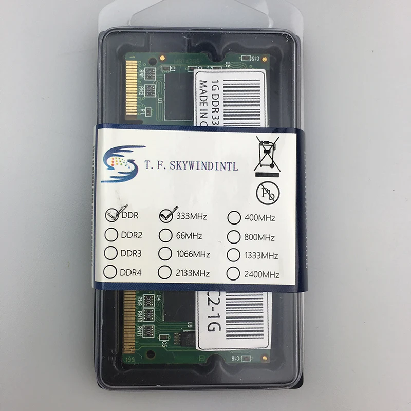 Barrette RAM DDR1 PC2700 1 Go – Pour Portable Ancien, 333 MHz, 200 Broches, Neuf