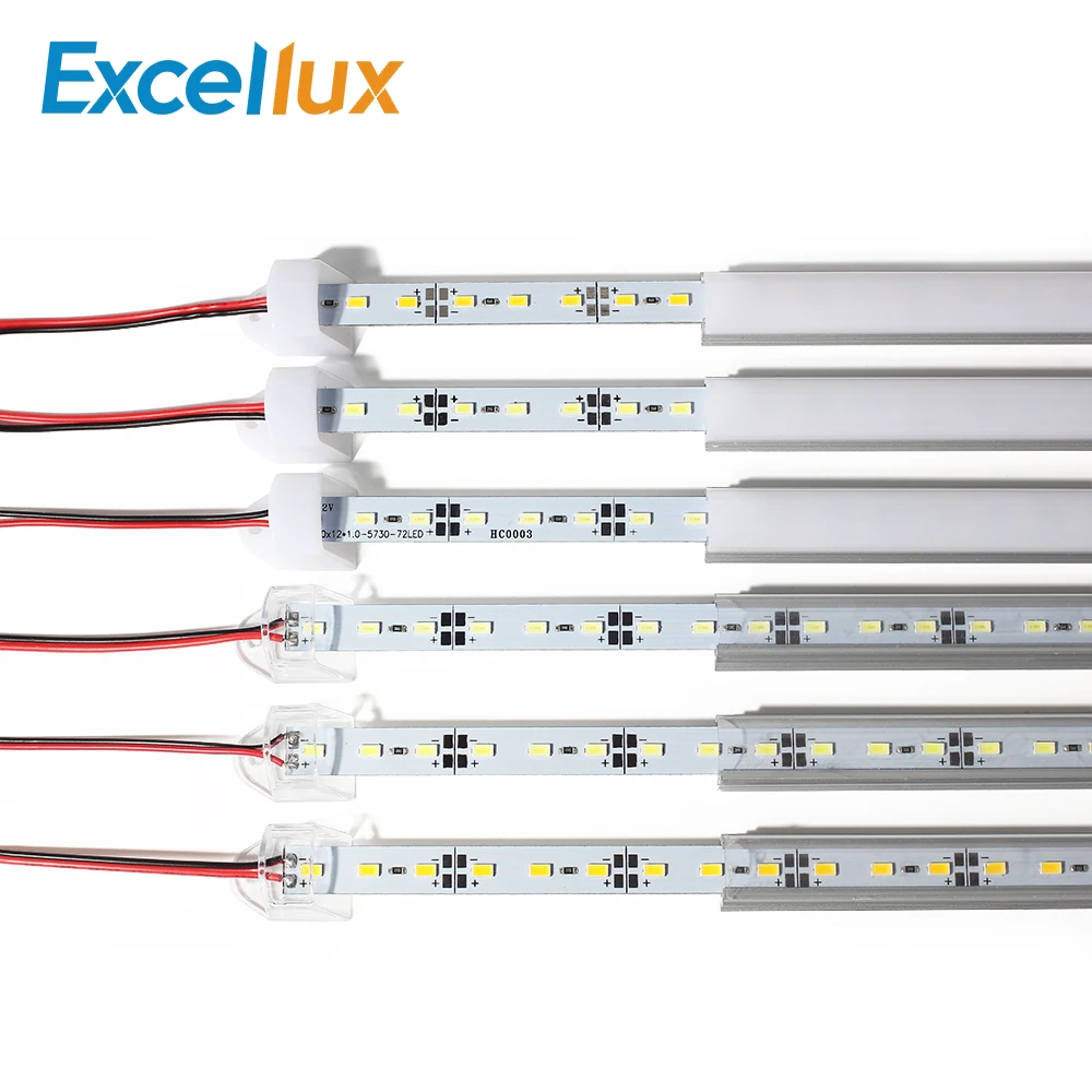 

4PCS 5730 LED Bar Light 50CM 36leds DC 12V LED Rigid Strip Aluminium Shell PCB Cover For Kitchen Cabinet Light Decoration Lights