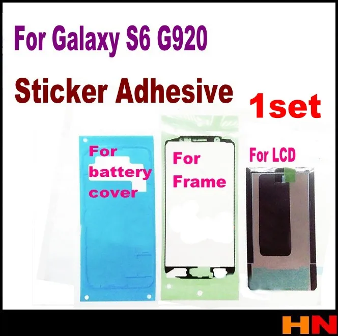 1 комплект для Samsung Galaxy S6 ЖК экран передняя рамка клейкая лента наклейки|front back|galaxy