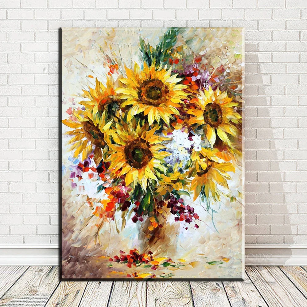 Monet Sunflowers Flower Vase Wall Picture Art Print
