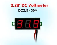 0,28 zoll Rot Blau Digital LED Mini Display Modul DC 2,5 V-30V DC0-100V Voltmeter Spannung Tester Panel Meter Gauge Motorrad auto