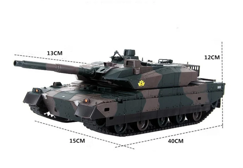 40 см Большой размер RC боевой танк до 40 мин 45 градусов наклон внедорожника дистанционного contorl армейский Военный танк с 3 батареями детский подарок