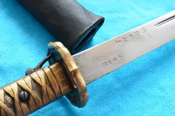 

MILITARY JAPANESE SIGNED ARMY NCO SWORD SAMURAI KATANA LEATHER SHEATH