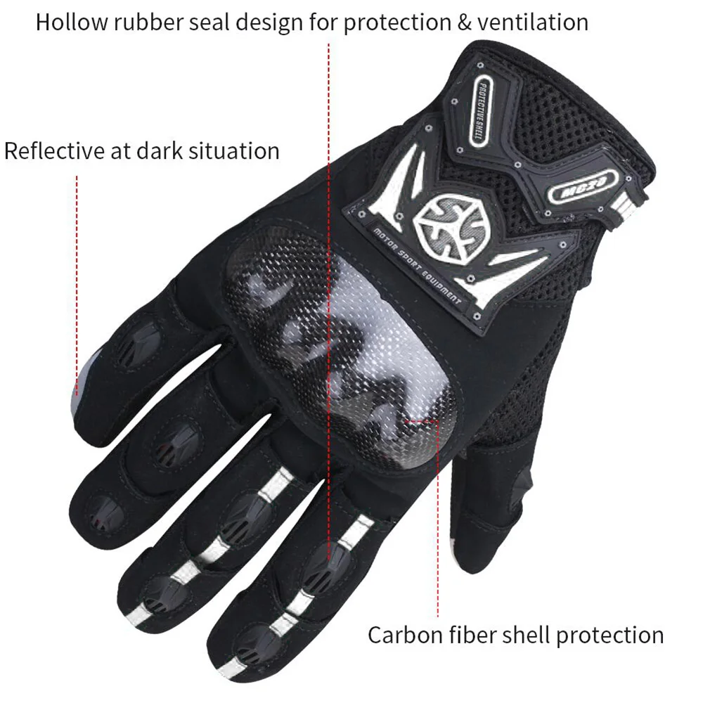 SCOYCO мотоциклетные перчатки с сенсорным экраном, мягкие жесткие перчатки для гонок MTB, светоотражающие Перчатки для мотоциклистов на четыре сезона