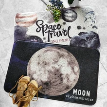 Серая луна дизайн области коврики ПВХ шелковая петля пыленепроницаемые Печатные напольные коврики скребок для обуви ковер для дома/ванной комнаты/прихожей