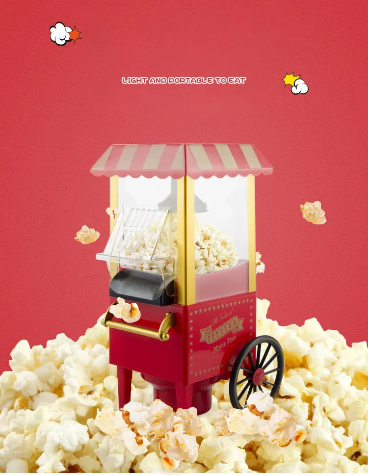 Old popcorn machine mini small popcorn machine Flow type of popcorn machine Children's favorite popcorn machine (1)