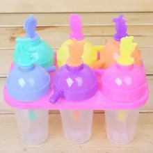 Креативная форма для мороженого 6 ячеек, инструменты для замороженных поп-производителей, красочные пластиковые формы для Фруктового мороженого на палочке, набор кухонных принадлежностей