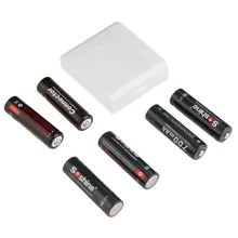 4pcs 14500 700mAh Rechargeable LiFePO4 Battery and 2 Connectors for Soshine Rechargeable Li ion Batteries Professional