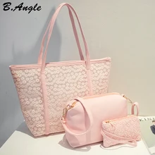 High quality flowers lace women bag beach bag handbags women famous brands leather handbags tote bag