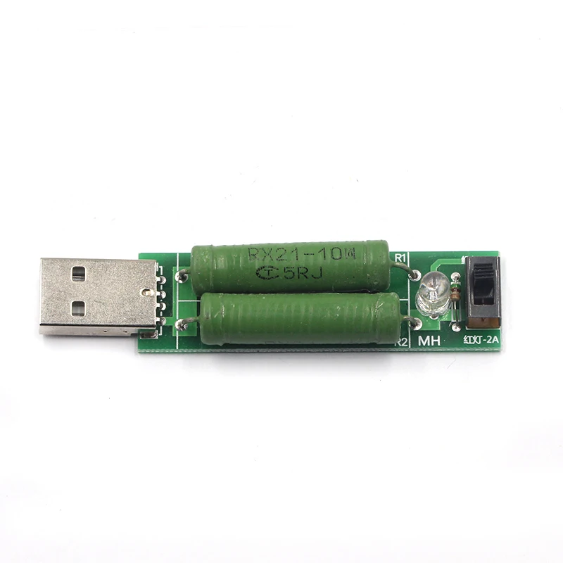 1 шт./лот USB Порты и разъёмы мини разряда нагрузочный резистор Цифровой Текущий Напряжение метр тестер 2A/1A с переключателем 1A зеленый светодиод/2A красный светодиод