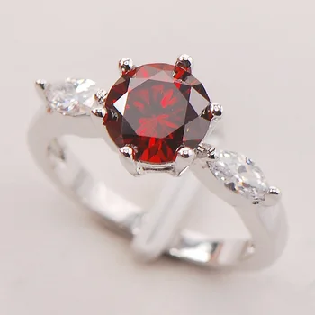 

Garnet Women 925 Sterling Silver Ring F739 Size 6 7 8 9 10