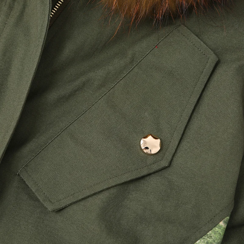 Top Quality Raccoon Fur Collar Hooded Down Coat 2017 Winter New Fashion Womens Thick Warm Down Jacket and Coat