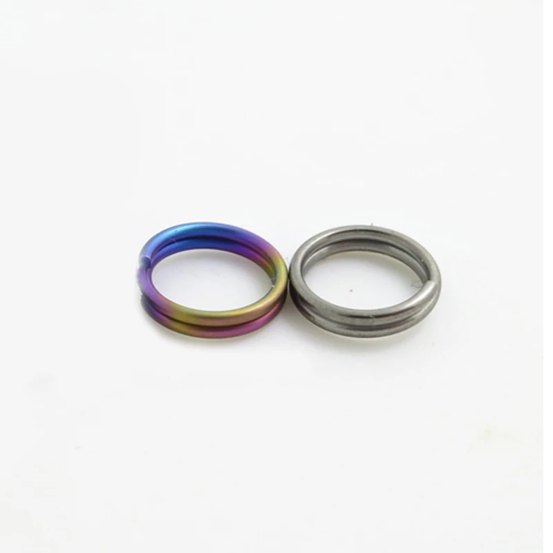 10 шт. титановый сплав кольцо для ключей Открытый EDC карманный инструмент 10 мм мини брелок пряжка круг зажим