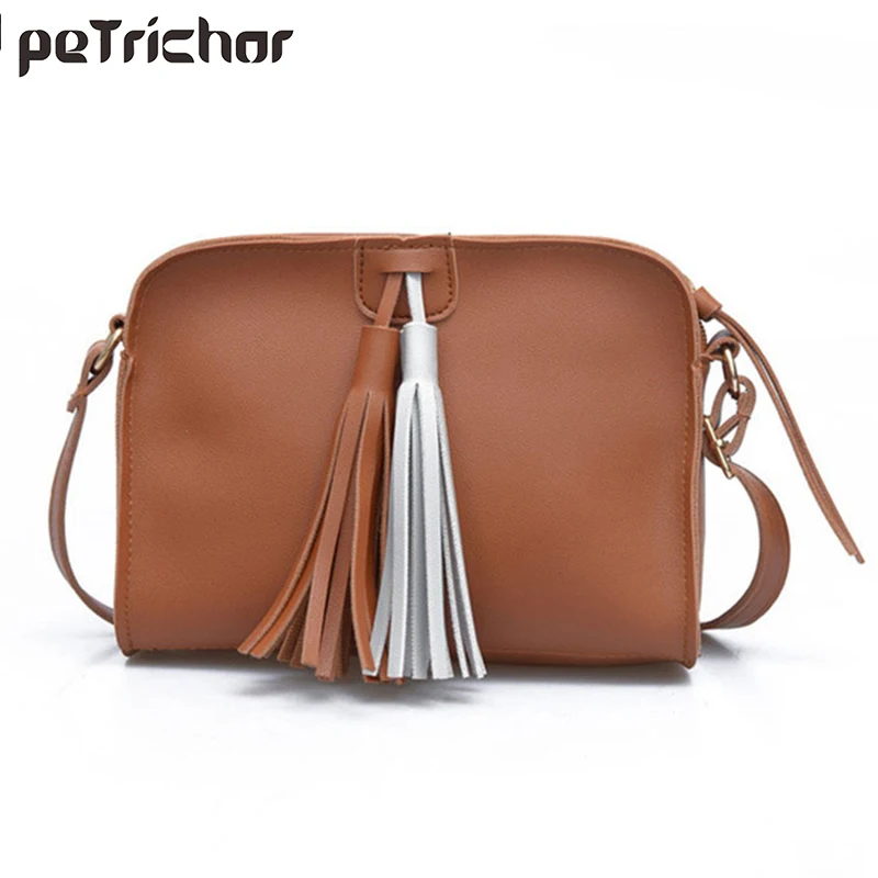 

Fashion Ladies Tassel Small Handbags Flap Women PU Leather Solid Zipper Shoulder&Crossbody Bag Casual Brand Bags for Girls