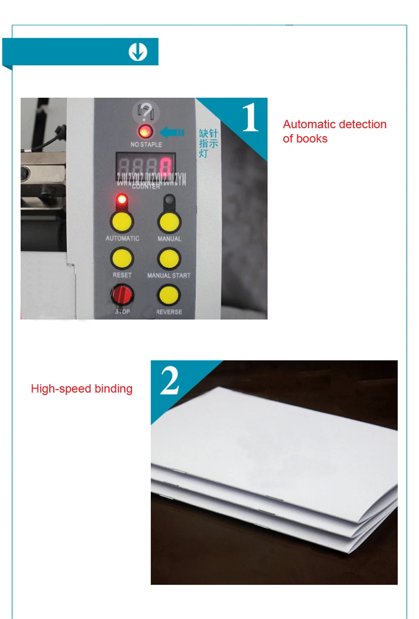 ZY-2 автоматический ногтей складные машины, A3 машинной вязки, складывая машина/машинной вязки 2 в 1, сшитых 70 г бумаги 16 листов