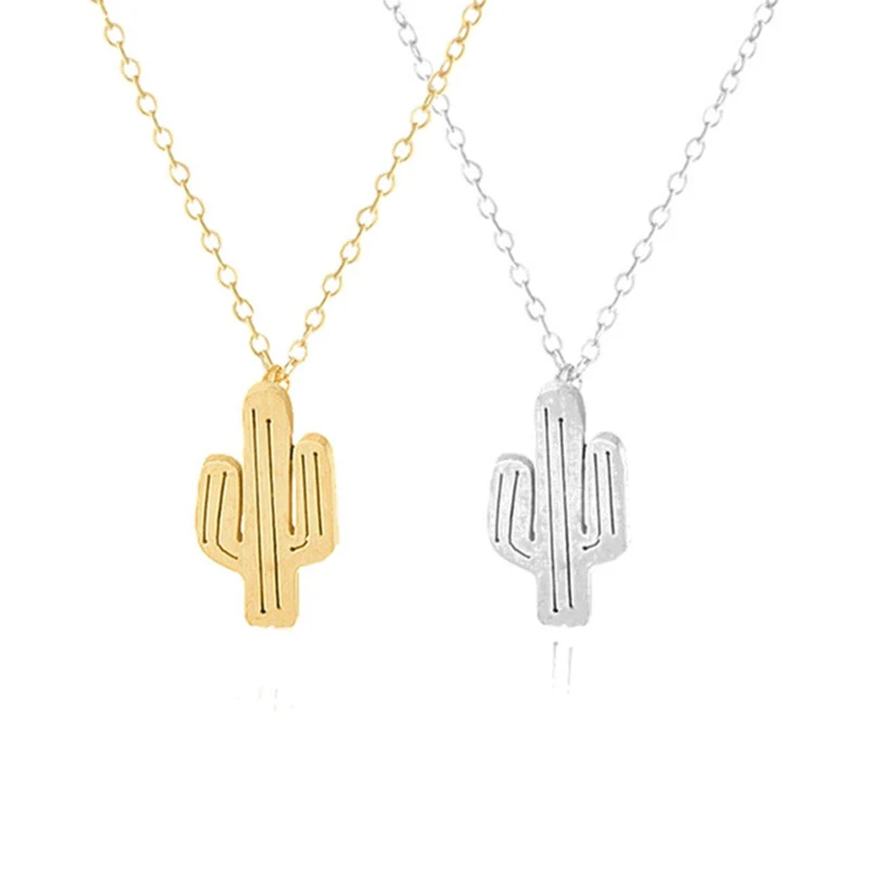 Collar con colgante cactus-Desierto-Prickly Pear-méxico-Plata