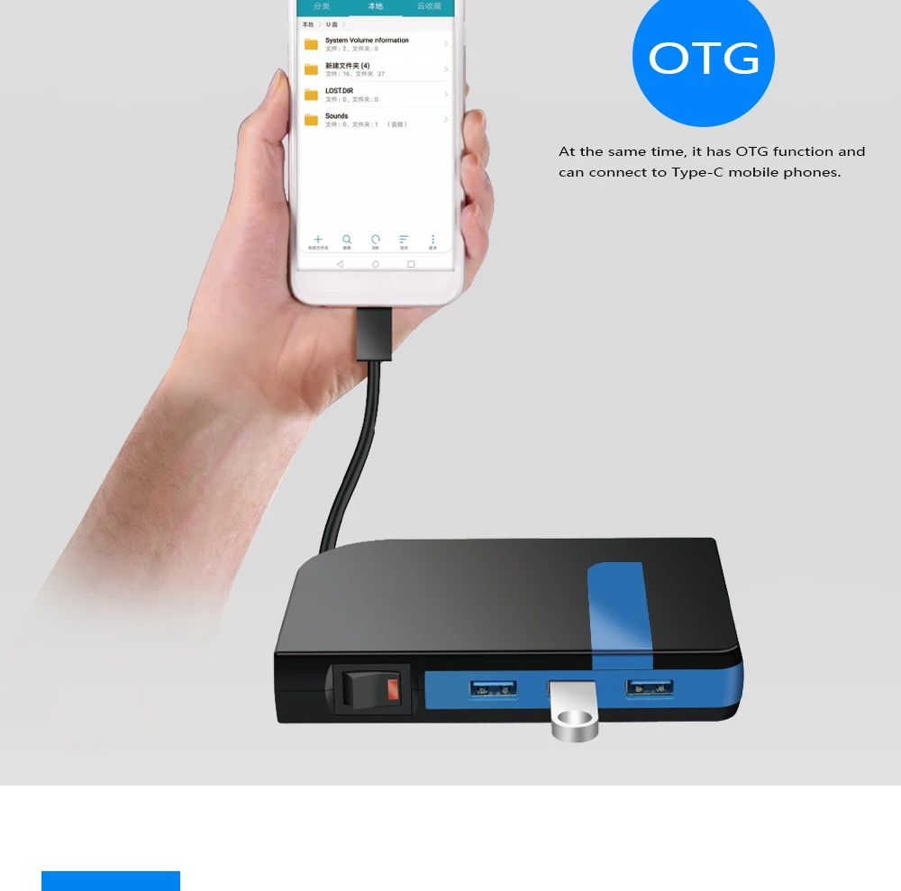 DeepFox Тип C PD Быстрая зарядка Quick charge USB3.0 Card Reader Hub адаптер док-станция для Macbook Тетрадь с OTG Функция