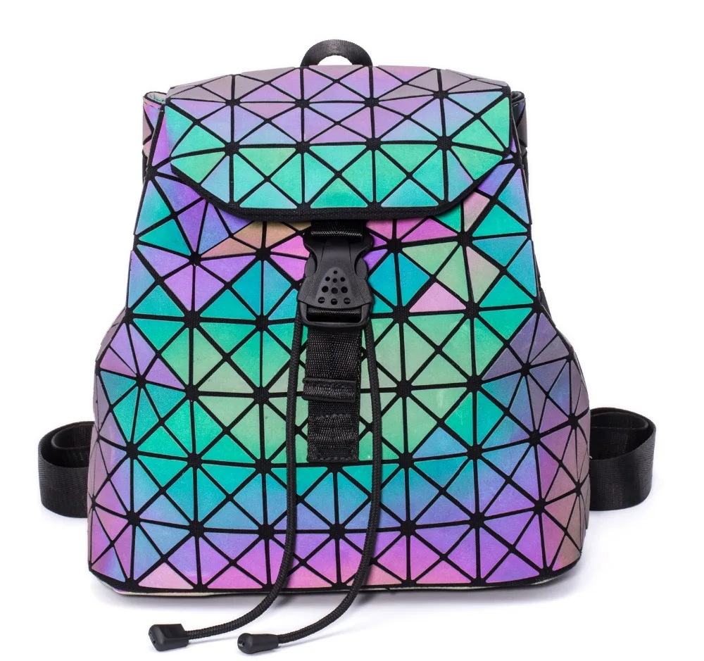 

2018 Gift Item Fashion Geometric Luminous Drawstring Backpack Small Bagpack