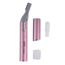 Mini Women's Portable Pink Electric Stainless Steel & Plastic Lady Shaver Legs Eyebrow Shaper Trimmer Hair Remover
