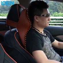 LOEN, подголовник автомобиля, 3D, с эффектом памяти, подушка для шеи, медленный отскок, микрофибра, кожа, серия, чехлы для автомобильных сидений, подушка, подголовник