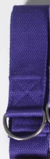 Спортивный эластичный ремень для йоги с d-образным кольцом для тренажерного зала, талии, ног, фитнеса, регулируемый ремень - Цвет: Фиолетовый