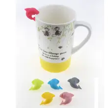 Популярные 6 шт. силиконовые мини в форме акулы, держатели для сумки, чашки, кружка, определение маркеров