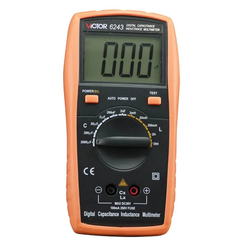 

VICTOR 6243 Capacitance/Resistance/Inductance Digital Modern Professional Inductance Capacitance Meters LR Meter Ohmmeter