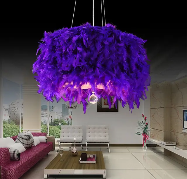 Lamp Shades Chandeliers Feather Light Fixture Chandelier Lamps Lamp Shades Chandeliers Feather Light Fixture Chandelier Lamps Ceiling Colourful Crystal Purple Pink Coloured