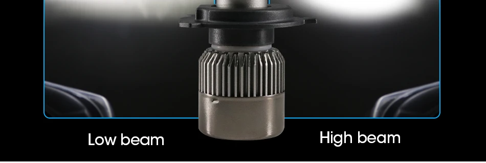 HLXG led A5 mini size slient fan H4 H7 led car headlights H11 9005 900604