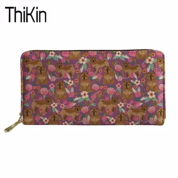

Thikin Chow Dog Printing Wallets Women Luxury Design Phone Purse Ladies Long PU Leather Money Bags for Females Coin Pouch Bolsa
