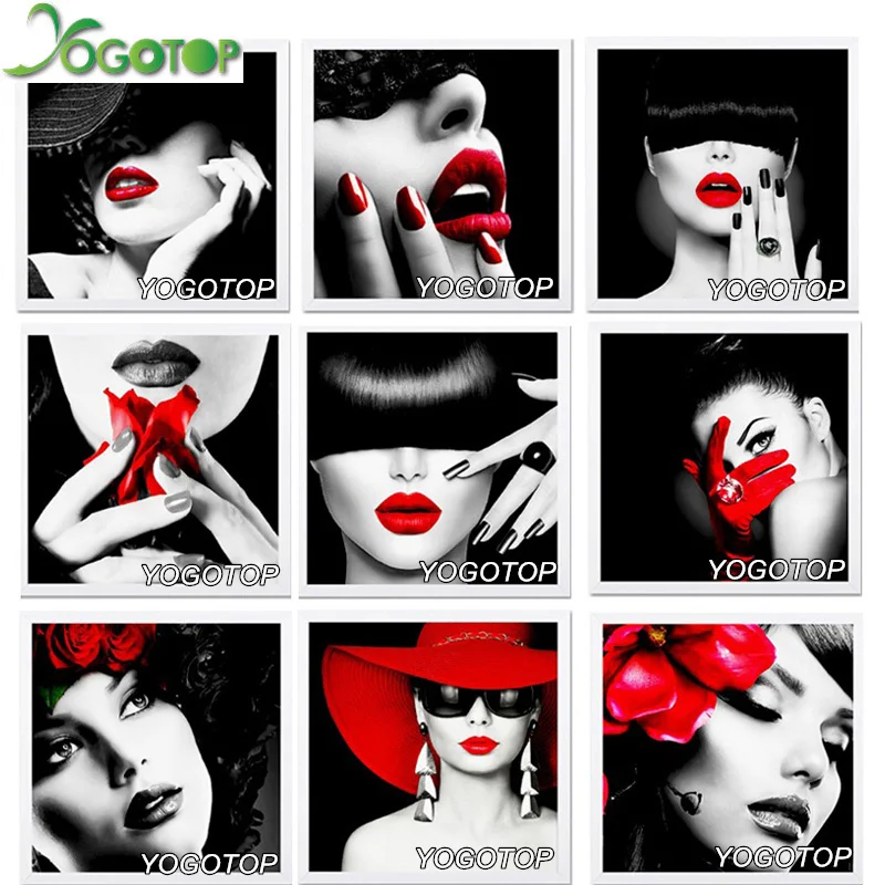 

YOGOTOP Diy 3D Diamond Painting Cross Stitch beautiful girl Square Needlework Diamond Embroidery Full Diamond Decorative VS529