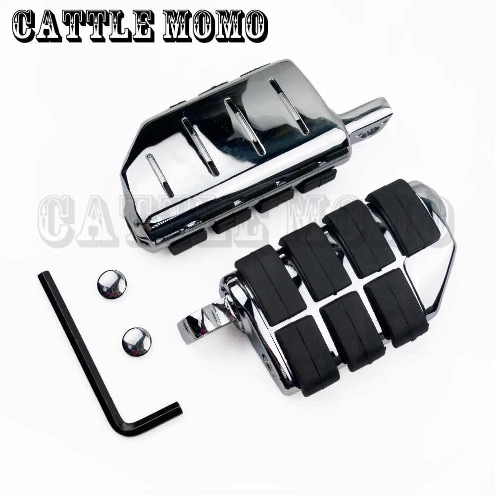 Motorcycle Foot Pegs Anti Vibration Skidproof For Harley Chrome