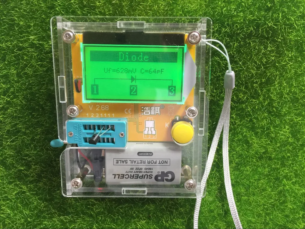 

V2.68 ESR T4 Mega328 Digital Transistor Tester Diode Triode Capacitance ESR Meter MOS/PNP/NPN LCR