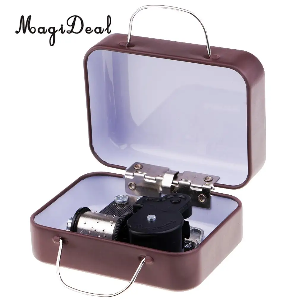 MagiDeal Play 'Innocent' Luggage Suitcase Wind-up Miniature Music Box for Girls Christmas Gift