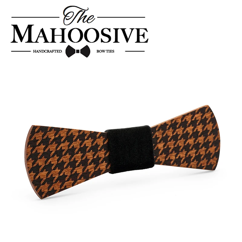 Mahoosive Designer Holz Bowtie Mens Handgemachte Holz Fliege Schmetterling Gravata Schlank Hochzeit Business Bogen Krawatten