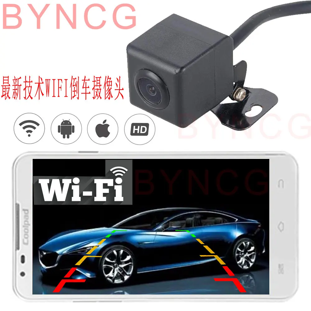 

Autoradio Wireless Wifi Car Rear View Camera rearview HD CCD Universal Parking Reverse backup Camera 12LED for Only Android 5.0