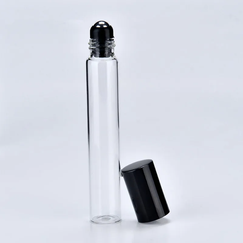 

50pcs/Lot Empty 10ml Roll On Roller bottles For Essential Oils Roll-on Refillable Perfume Bottle Deodorant Containers 10g Pot