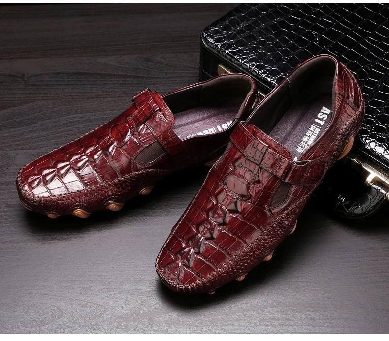 New Men's Octopus Leather Driving Shoes Crocodile Slip On Loafers For Mens Casual Shoes Moccasins Business Clogs Shoes Branded (23)