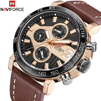 

Top Luxury Brand NAVIFORCE 2018 New Men Casual Sport Watches Mens Military Leather Date Analog Quartz Clock Relogio Masculio