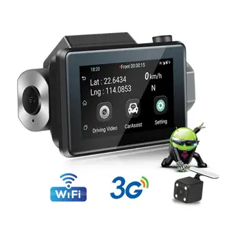 

3G WiFi Car Dash Cam Android GPS Camera Recorder Dual lens car dvr video recorder WDR 24hours parking remote monitor dash camera